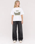 Mockup Boxy Heavyweight Tee White female full-body 08