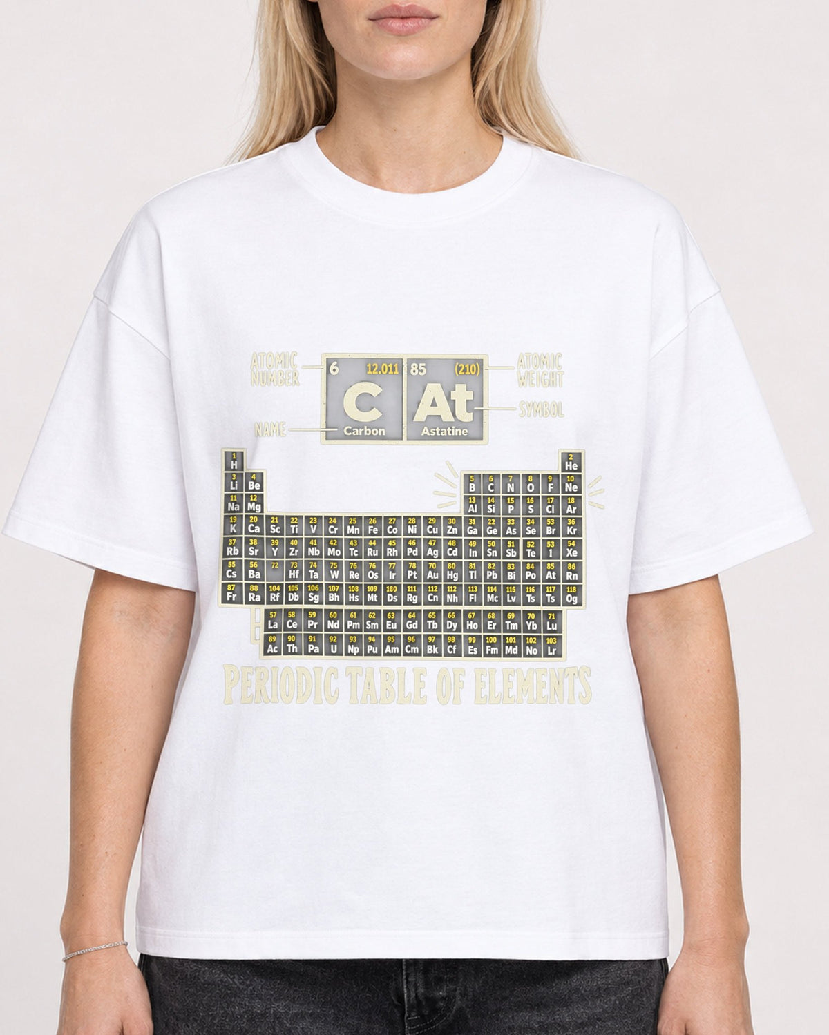Mockup Boxy Heavyweight Tee White female close-up 08