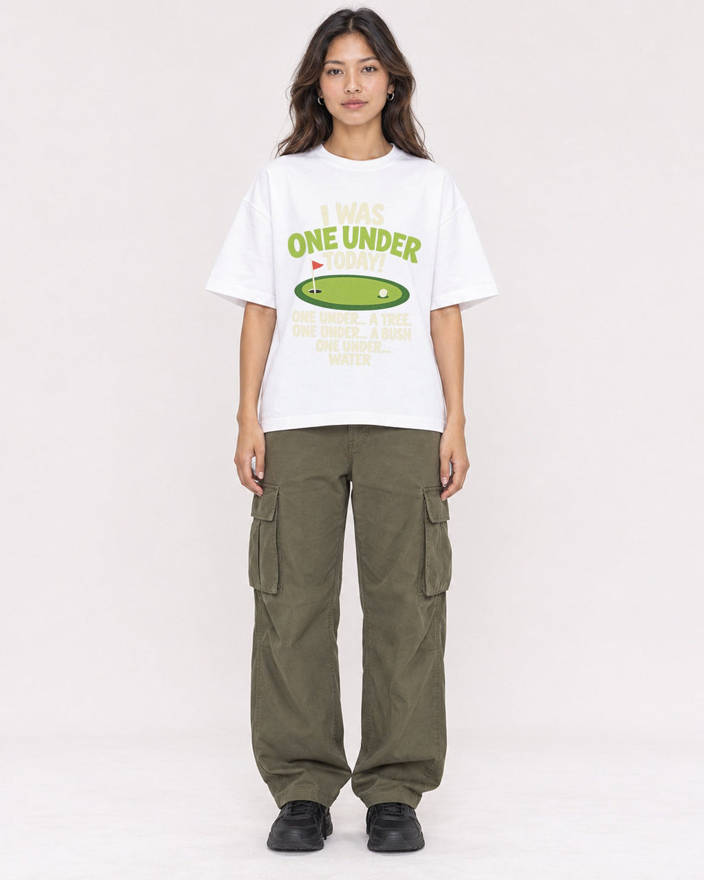 Mockup Boxy Heavyweight Tee White female full-body 02