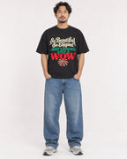 Mockup Boxy Heavyweight Tee Black male full-body 02