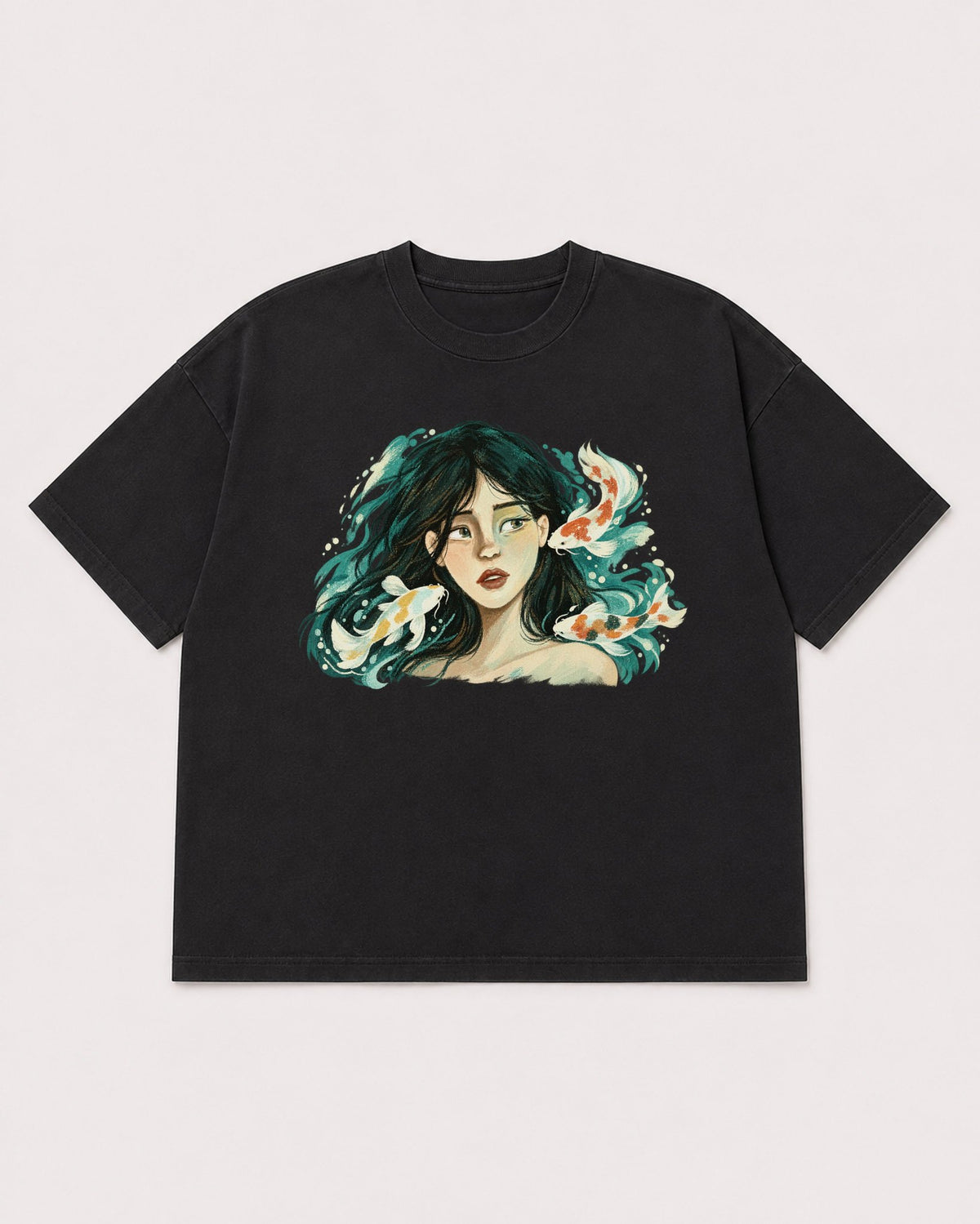 Mockup Boxy Heavyweight Tee Black product
