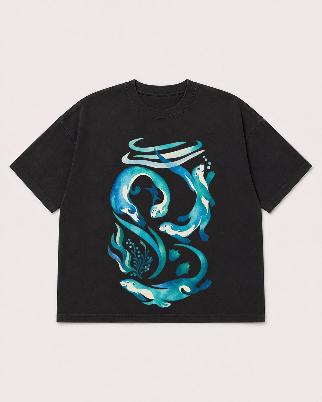 Mockup Boxy Heavyweight Tee Black product