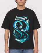 Mockup Boxy Heavyweight Tee Black male close-up 06