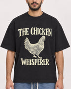 Mockup Boxy Heavyweight Tee Black male close-up 07