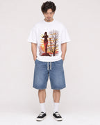Mockup Boxy Heavyweight Tee White male full-body 03