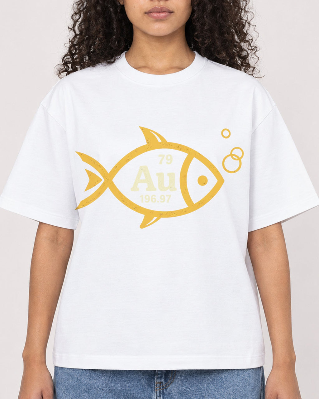 Mockup Boxy Heavyweight Tee White female close-up 10