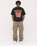 Mockup Boxy Heavyweight Tee Black male full-body 04