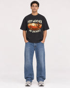 Mockup Boxy Heavyweight Tee Black male full-body 10
