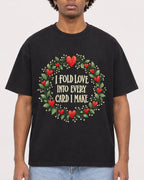 Mockup Boxy Heavyweight Tee Black male close-up 45