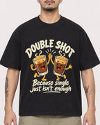 Mockup Boxy Heavyweight Tee Black male close-up 12