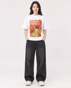 Mockup Boxy Heavyweight Tee White female full-body 03