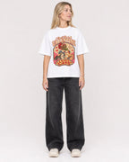 Mockup Boxy Heavyweight Tee White female full-body 08