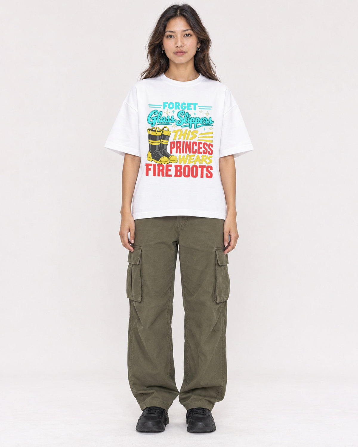 Mockup Boxy Heavyweight Tee White female full-body 02