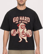 Mockup Boxy Heavyweight Tee Black male close-up 08