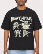 Mockup Boxy Heavyweight Tee Black male close-up 05