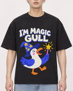 Mockup Boxy Heavyweight Tee Black male close-up 01