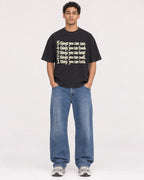 Mockup Boxy Heavyweight Tee Black male full-body 10