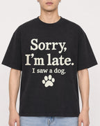 Mockup Boxy Heavyweight Tee Black male close-up 21