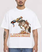 Mockup Boxy Heavyweight Tee White male close-up 12