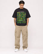 Mockup Boxy Heavyweight Tee Black male full-body 36