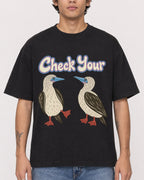 Mockup Boxy Heavyweight Tee Black male close-up 06