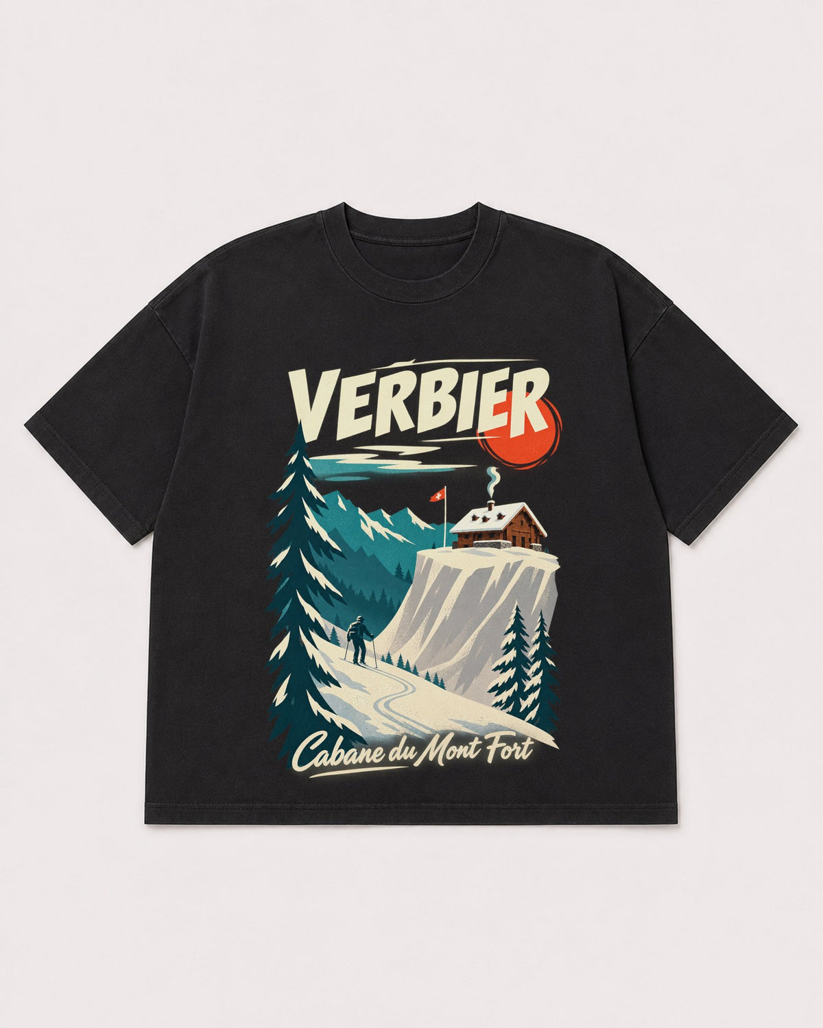 Mockup Boxy Heavyweight Tee Black product
