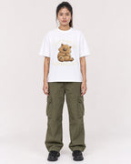 Mockup Boxy Heavyweight Tee White female full-body 42