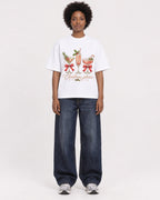 Mockup Boxy Heavyweight Tee White female full-body 14