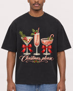 Mockup Boxy Heavyweight Tee Black male close-up 14