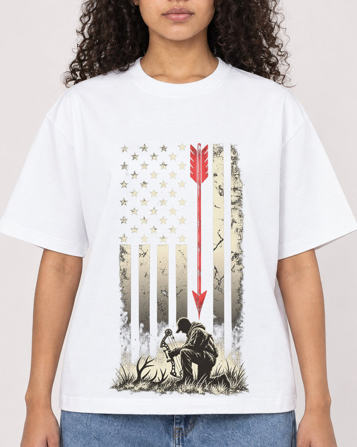 Mockup Boxy Heavyweight Tee White female close-up 10