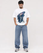 Mockup Boxy Heavyweight Tee White male full-body 07