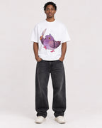 Mockup Boxy Heavyweight Tee White male full-body 05