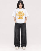 Mockup Boxy Heavyweight Tee White female full-body 13