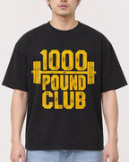Mockup Boxy Heavyweight Tee Black male close-up 13
