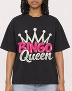 Mockup Boxy Heavyweight Tee Black female close-up 15
