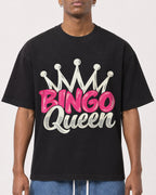 Mockup Boxy Heavyweight Tee Black male close-up 15