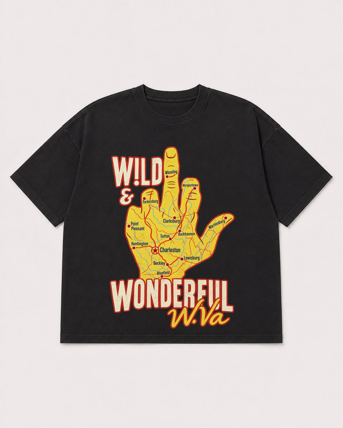 Mockup Boxy Heavyweight Tee Black product