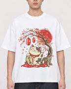 Mockup Boxy Heavyweight Tee White male close-up 01