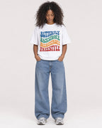 Mockup Boxy Heavyweight Tee White female full-body 05