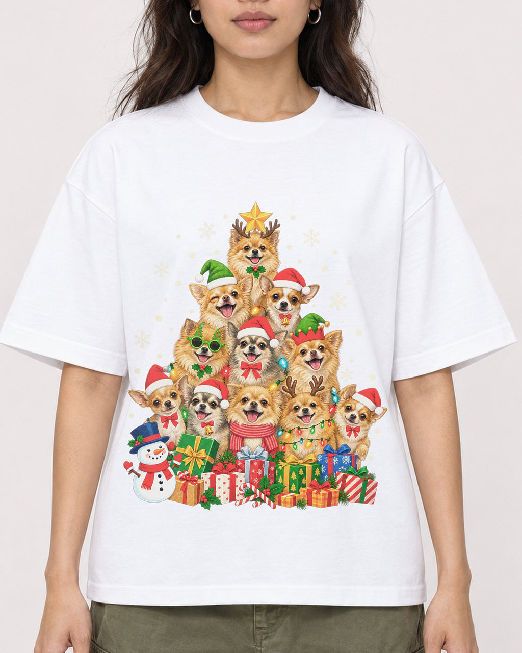Mockup Boxy Heavyweight Tee White female close-up 02