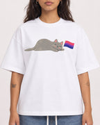 Mockup Boxy Heavyweight Tee White female close-up 06