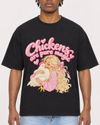 Mockup Boxy Heavyweight Tee Black male close-up 05