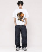 Mockup Boxy Heavyweight Tee White male full-body 11
