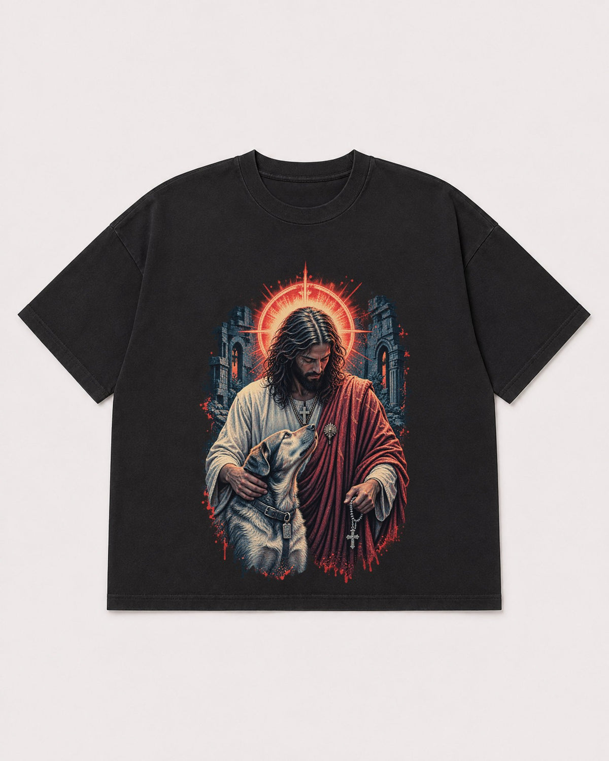 Mockup Boxy Heavyweight Tee Black product