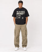 Mockup Boxy Heavyweight Tee Black male full-body 40