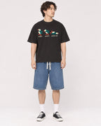 Mockup Boxy Heavyweight Tee Black male full-body 03