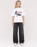 Mockup Boxy Heavyweight Tee White female full-body 08
