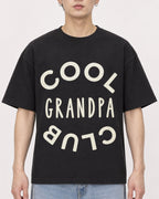 Mockup Boxy Heavyweight Tee Black male close-up 01