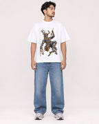 Mockup Boxy Heavyweight Tee White male full-body 02