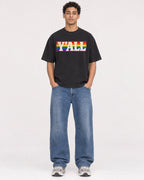 Mockup Boxy Heavyweight Tee Black male full-body 10